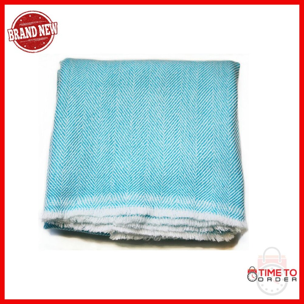 Large 8-Ply Wool Handwoven Shawl Stole 28x80 Inches Handmade Nepal